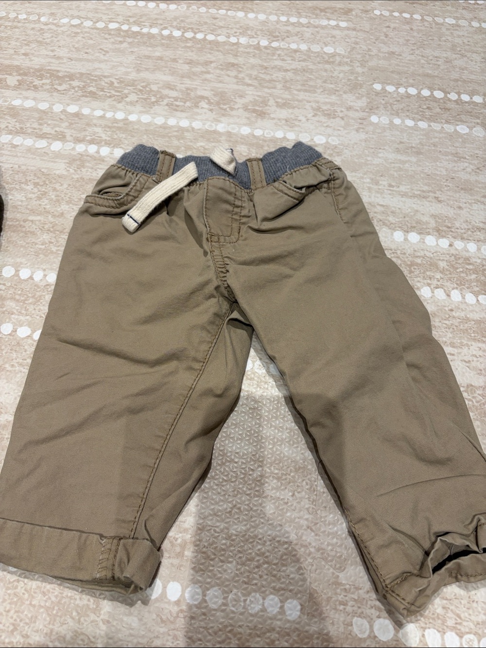 Carter's Tan Pull-On Casual Pants with Knit Waistband